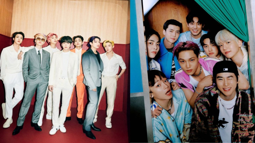 BTS and EXO; Image Courtesy: BIGHIT MUSIC and SM Entertainment