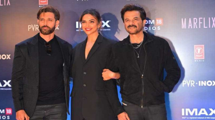Fighter Screening: Deepika Padukone, Hrithik Roshan, Anil Kapoor ooze glam as they pose together; see PICS