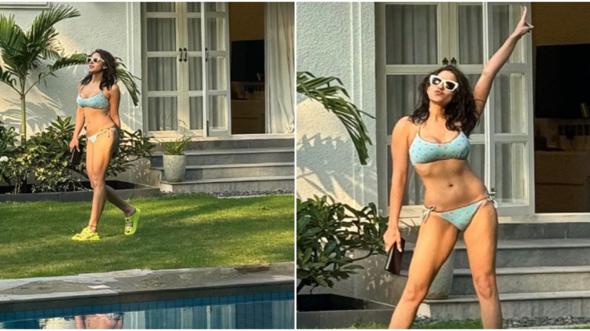 PICS: Sara Ali Khan turns up heat on internet as she flaunts her sculpted abs in bikini; Fans react
