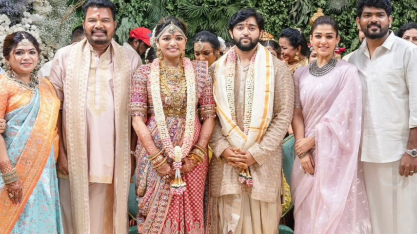 Nayanthara attends director Shankar's daughter Aishwarya’s wedding with Tarun Karthikeyan