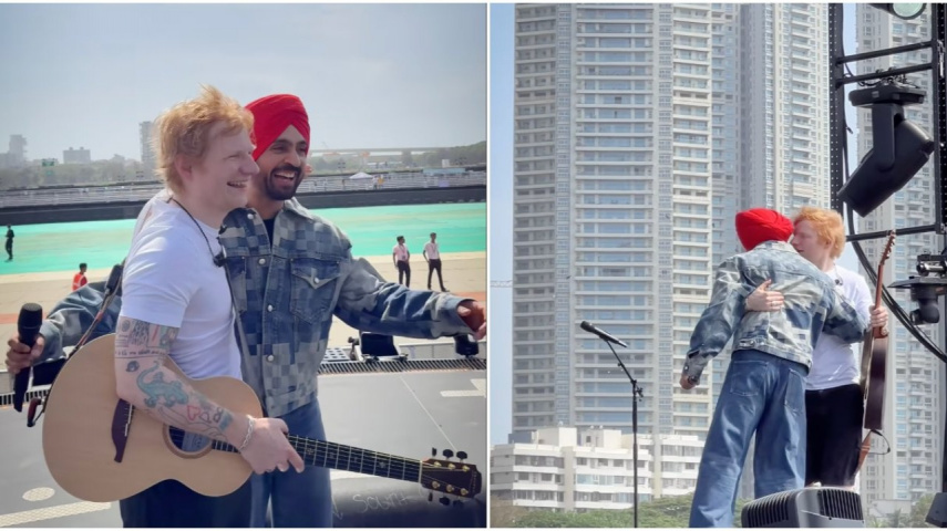 WATCH: Diljit Dosanjh and Ed Sheeran share warm hug as they rehearse for the concert