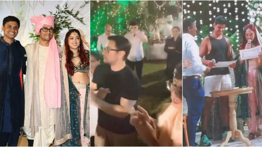 WATCH: Ira Khan-Nupur Shikhare exchange vows at wedding ceremony; Aamir Khan hugs groom