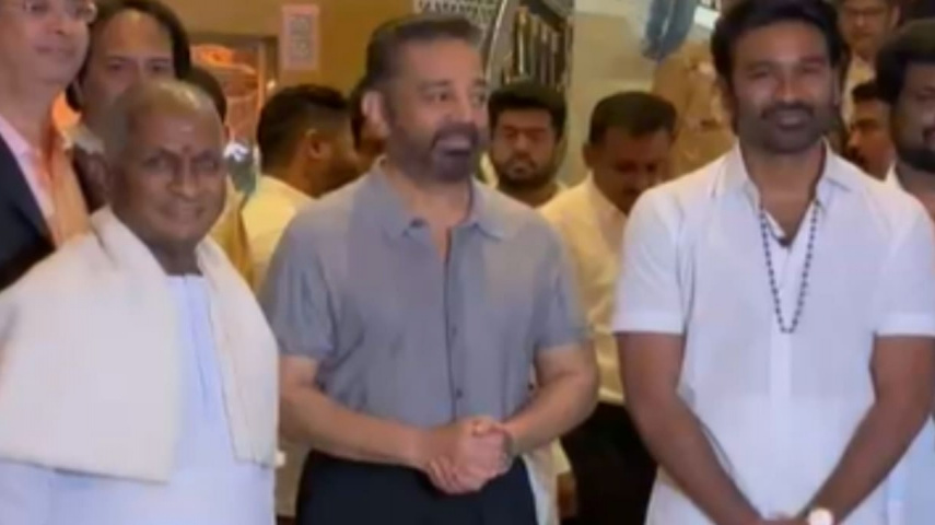 Kamal Haasan, Dhanush at Ilaiyaraaja's biopic launch ceremony