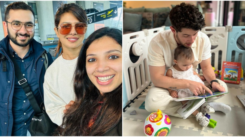 PIC: Priyanka Chopra poses with fans at airport; Nick Jonas busy doing ‘daddy duties’ for daughter Malti Marie