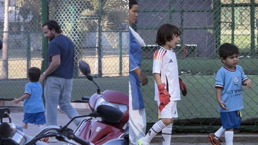 WATCH: Jeh running to hold papa Saif's hand during football session is all things cute