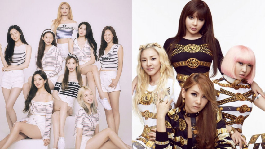 Girls' Generation (SNSD), 2NE1; Image Courtesy: SM Entertainment, YG Entertainment