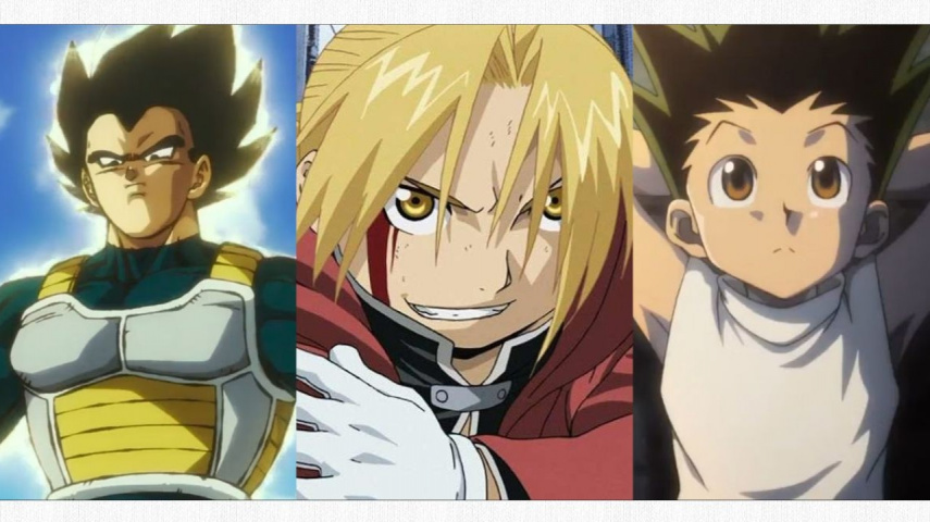 Dragon Ball [Akira Toriyama, Toei Animation], Fullmetal Alchemist [Hiromu Arakawa, BONES], Hunter x Hunter [Yoshihiro Togashi, Madhouse]