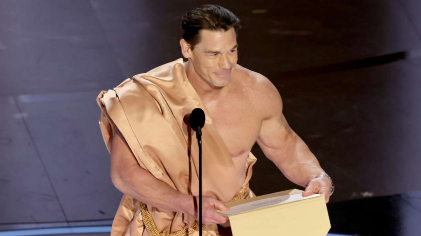 John Cena appeared in a half-naked appearance