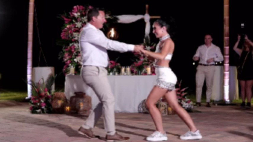 Kalista Kassidy Caufield and her father surprises the guest with their dance