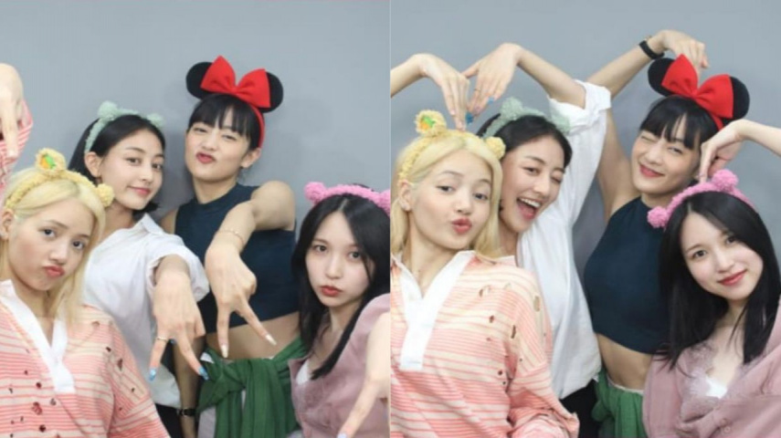 TWICE's Jihyo and Mina, BLACKPINK's Lisa, (G)I-DLE's Minnie (Courtesy: (G)I-DLE Minnie's Instagram)