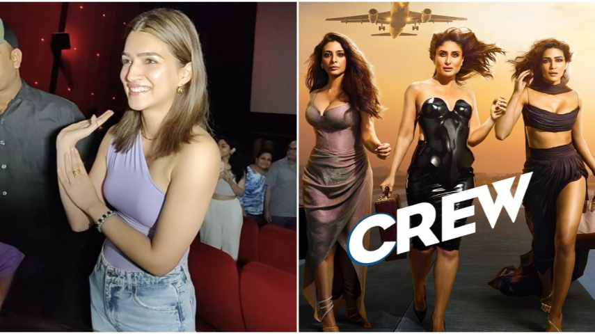 WATCH: Crew star Kriti Sanon enjoys banter with audience in Mumbai theater; reveals ‘Maal kidhar hai’