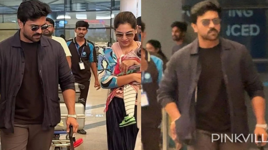 PHOTOS: Ram Charan returns to Hyderabad with family after their vacation
