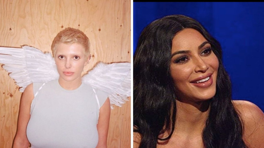 Bianca Censori (Instagram)  and Kim Kardashian (Getty Images ) 