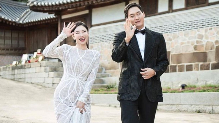 Kim Yun Jee with husband Choi Woo Sung; Image Courtesy: Kim Yun Jee's Instagram