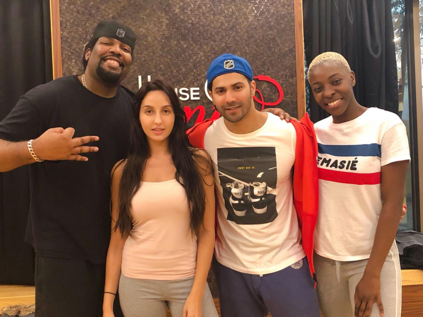 EXCLUSIVE PHOTO: Varun Dhawan and Nora Fatehi prep with international choreographers for Remo D&#039;Souza&#039;s 3