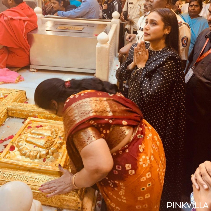 EXCLUSIVE PICS: Rani Mukerji gets overwhelmed as she offers prayers at Shirdi temple for Mardaani 2’s success