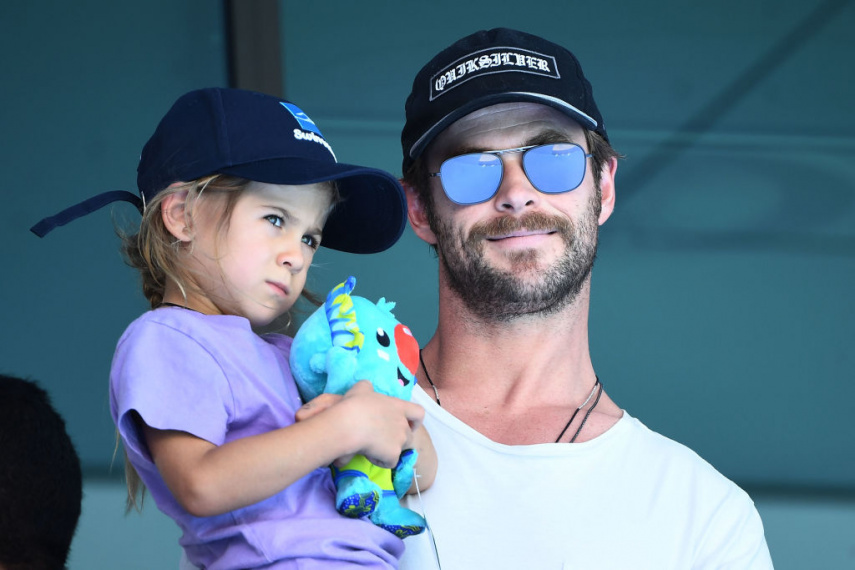 Chris Hemsworth's kids were super excited to see their dad in Men in Black: International's trailer.
