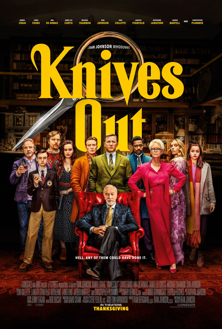Starring Daniel Craig and Chris Evans, Knives Out released today, i.e. November 29, 2019.