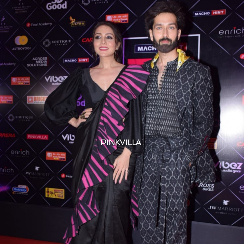Pinkvilla Style Icons Awards: Nakuul Mehta and Jankee Parekh twin in stylish black attires for the gala