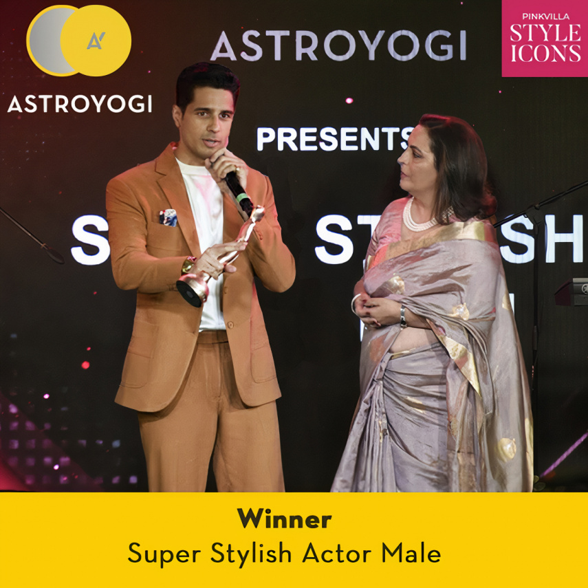 Pinkvilla Style Icons 2022: Sidharth Malhotra wins Super Stylish Actor Male-Popular Choice
