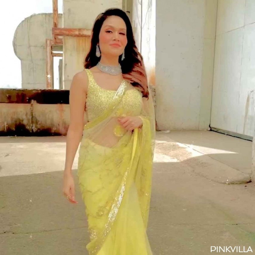 EXCLUSIVE: Sonu Kakkar looks like a dream in her yellow saree as she gears up for Indian Idol 12 grand finale