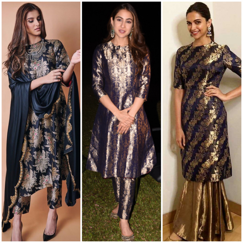 Tara Sutaria, Sara Ali Khan to Deepika Padukone: Celeb inspired brocade outfits perfect for the festive season 