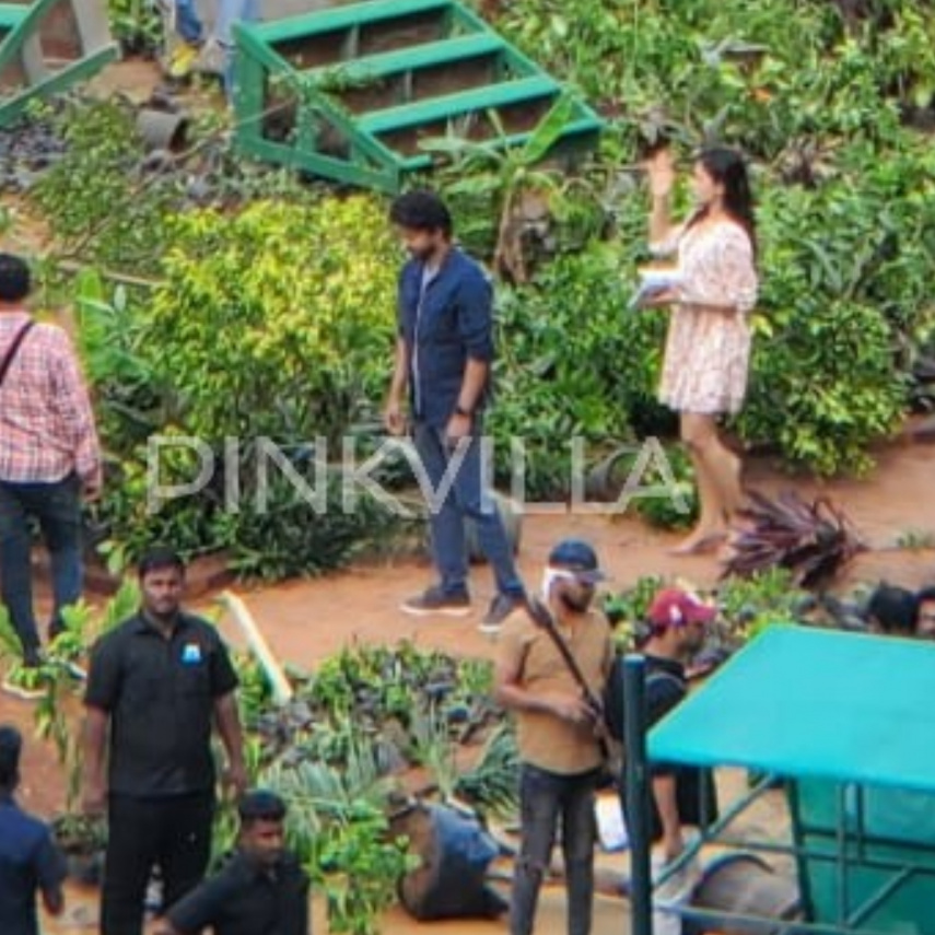 EXCLUSIVE PHOTO: Vijay and Rashmika Mandanna papped shooting for Thalapathy 66 in Hyderabad 